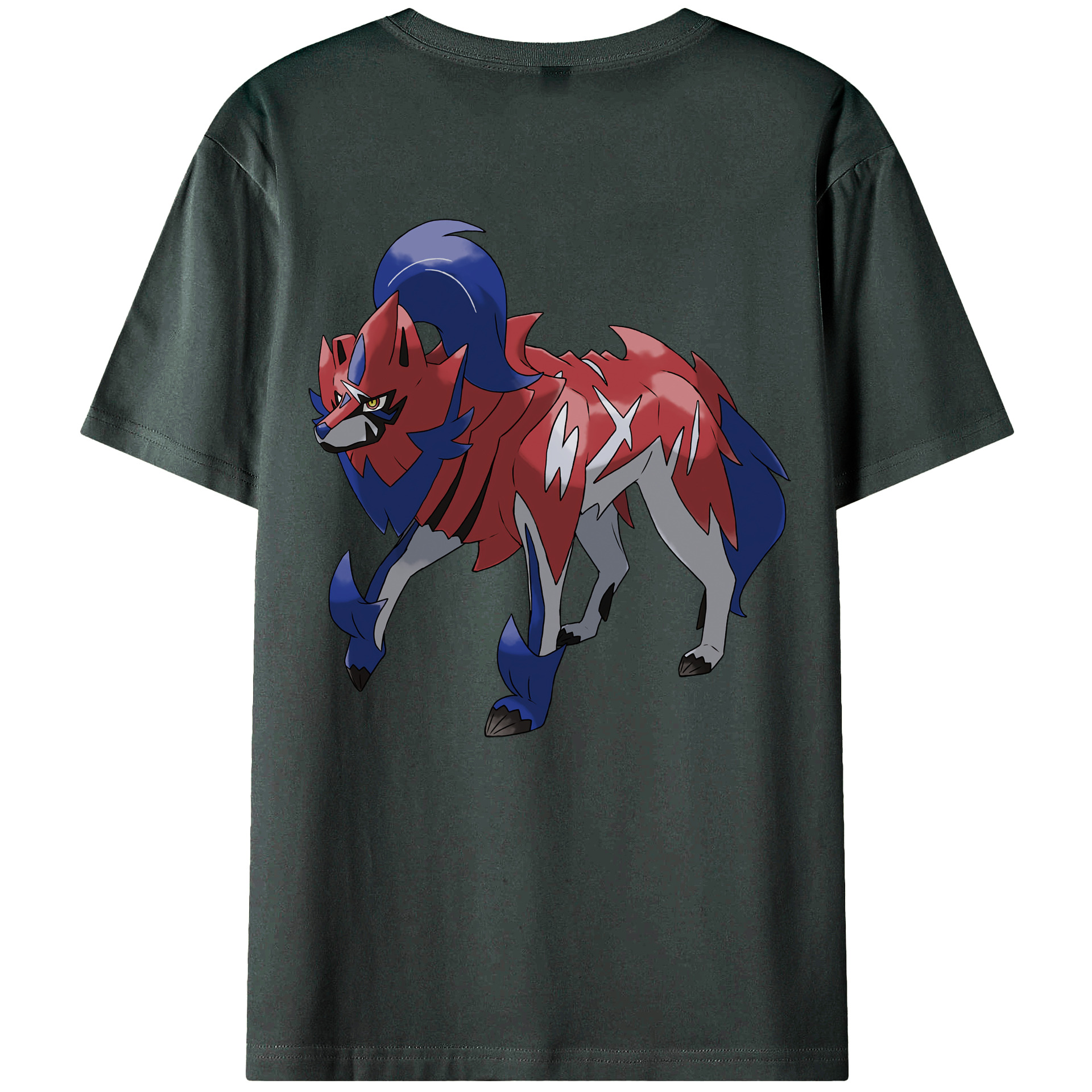 （画像用） ポケットモンスター Pokémon 綿100％ メンズ半袖Tシャツ（バックプリント） 通気性